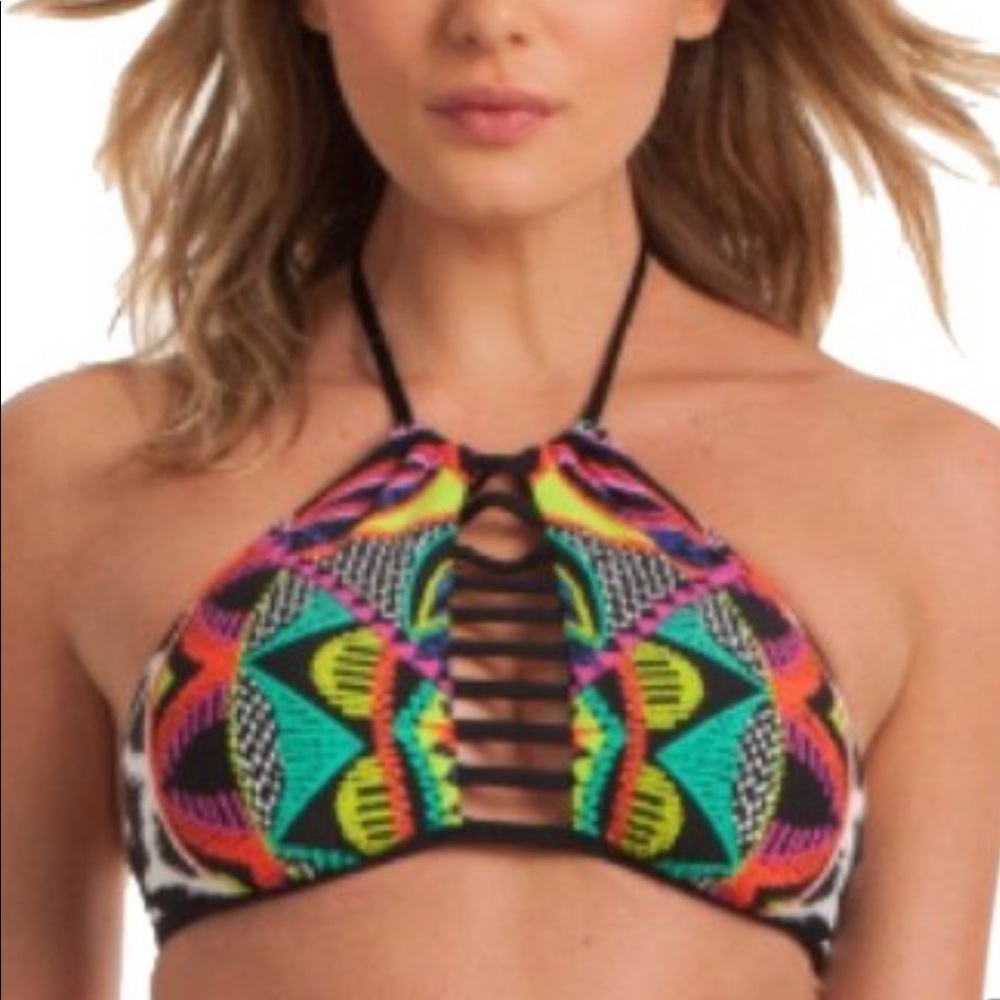 Trina Turk Tribal print bikini top